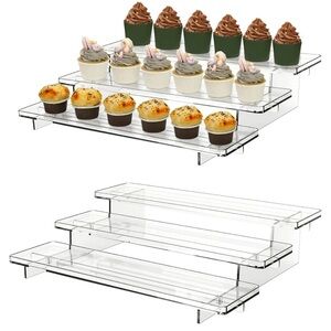 2 Acrylic Cupcake Stands. Three tiers each